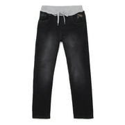 Chopper Club boys Jeans Slim Fit Denims Round Elastic \u0026 Drawstrings Black 30